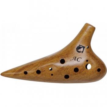 Bois Bamboo Ocarina Kikutani à 12 trous, registre C, housse d’atelier
