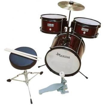 Batería Infantil con Taburete y Baquetas Rockstar JDS1043C