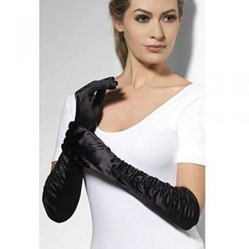 Schwarze lange Handschuhe glänzend