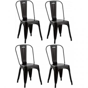 Pack de 4 Sillas Industriales 45x54x85cm Thinia Home