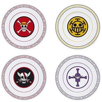 Set de 4 platos de porcelana One Piece