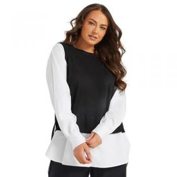 Haut Longue Manche 2 en 1 Noir Yours Curve 22-24