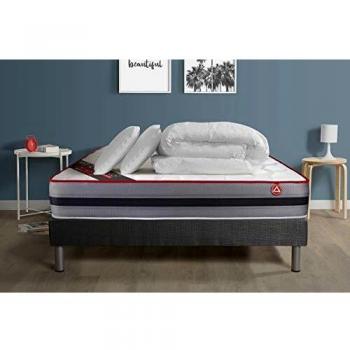 Ensemble sommier matelas 140x190 VITALSPRING RECOVER Ressorts ensachés et Mémoire de forme