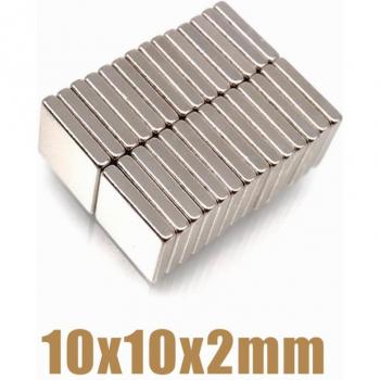 Permanent NdFeB Magnets 10x10x2 N35