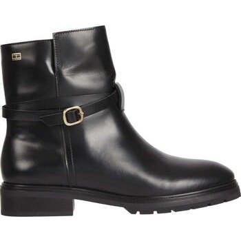 Stivali bassi Tommy Hilfiger pelle nera per donne