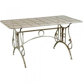 Table d'Extérieur en Fer Forgé Patiné