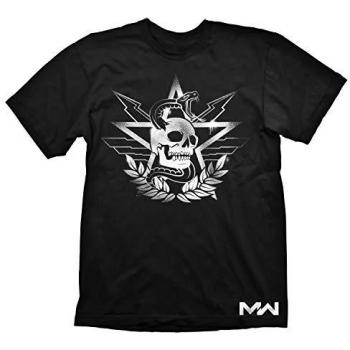 Camiseta Negra de Manga Corta Call Of Duty Modern Warfare Facciones Del Este Talla XL