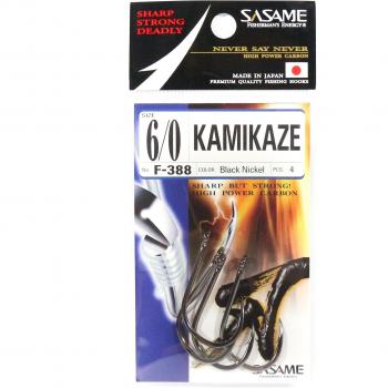 Sasame F‑388 Hook Kamikaze – Tige Droite – Taille 6/0 (4828)