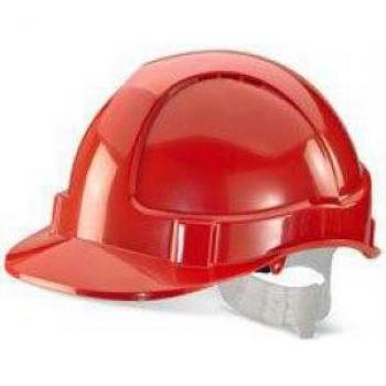 Beeswift Economy Vented Safety Helmet Red BBEVSHRE