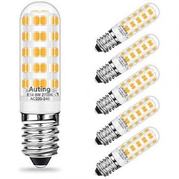 Lampada E14 LED 6W 500lm 2700K, Bianco Caldo, Pack 6
