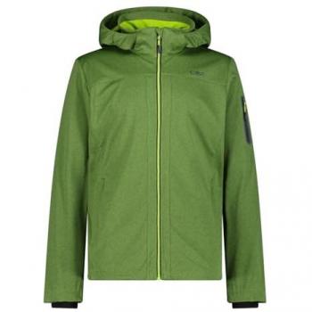 Softshell Hombre con Capucha y Cierre Zip – Tono Verde Lima