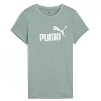 Puma Donne Maglia Verde M – ESS No. 1 Logo Heather