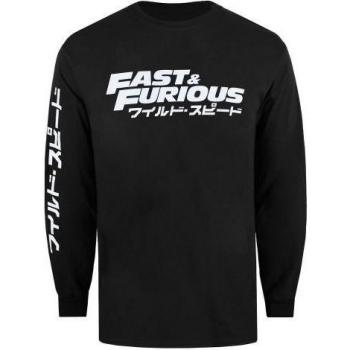 Maglietta uomo Fast & Furious a maniche lunghe con logo giapponese