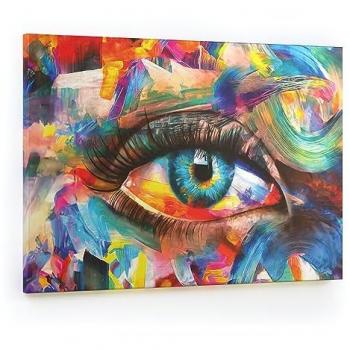 ALLboards Canvasboard 90 × 60 cm – farbwechselndes Auge