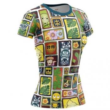 Otso Emoji Portrait Multicolor Women's T-Shirt, Short Sleeve, Small