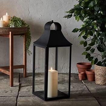 59cm Albury Garden Lantern Black – TruGlow™ Version
