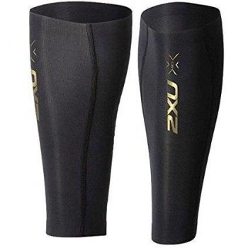 Light Speed Calf Compression Guards, 2XU, XS, Black/Gold, Unisex