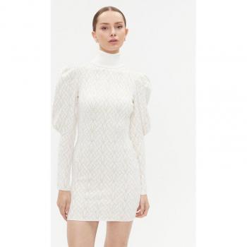Elisabetta Franchi Écru Strickkleid