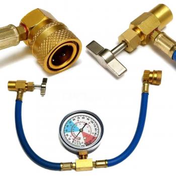 Car AC Recharge Hose with Pressure Gauge R134A