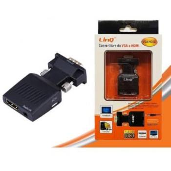 Adattatore VGA Maschio a HDMI Femmina Audio