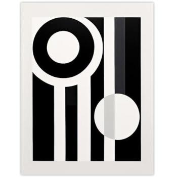 Artery8 Geometric Black & White Wall Decor (24W x 32H)