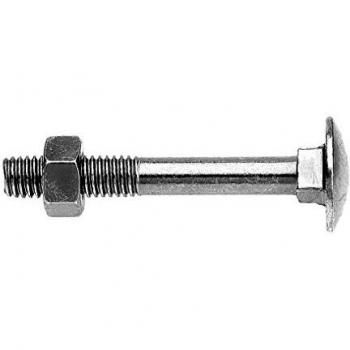 Boulon Acier Zingué M12x160 Tête Ronde