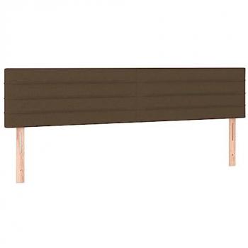 Cabecero moderno con LED de tela marrón oscuro 200x5x78/88 cm