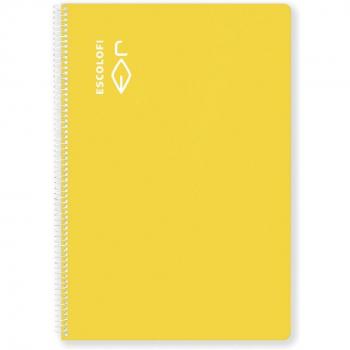 Libreta espiral Escolofi 50 hojas pautadas 3 mm amarilla