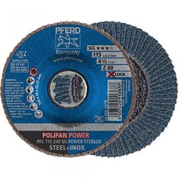 Lot de 10 disques en oxyde de zirconium 115 mm Taille 40 SG POWER STEELOX