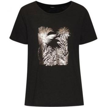 Vivance Damen T-Shirt Schwarz mit goldnem Folienprint