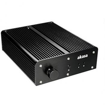 Carcasa de ordenador Akasa Pascal (Aluminio, UCFF, Negro, Disco duro, Fuentede alimentación, 15 cm, 12,4 cm)