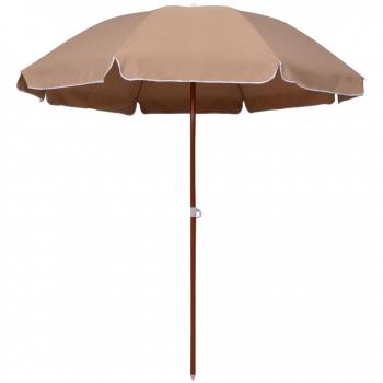 Sonnenschirm 240 cm Taupe mit robustem Stahlmast