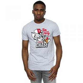 Men's Cartoon Cat & Mouse Chase Top