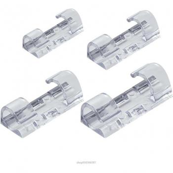 Organizador de Cables Transparentes con Soporte Fuerte