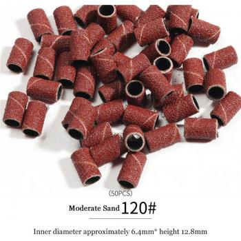 Bandes de ponçage pour manucure électrique, 100/180 grains, 50 pièces