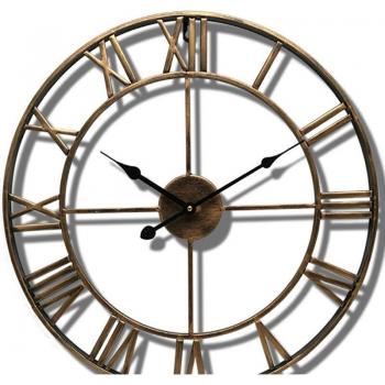 Black Gold Round Wall Clock