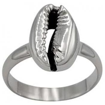 Beach Cowrie Ring in Sterling Silver – UK N½, US 7, EU 14