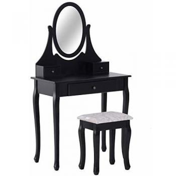Coiffeuse Classique avec Tabouret et Miroir