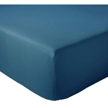 Drap Housse 160x200 cm en Percale de Coton Bonnet 40 cm