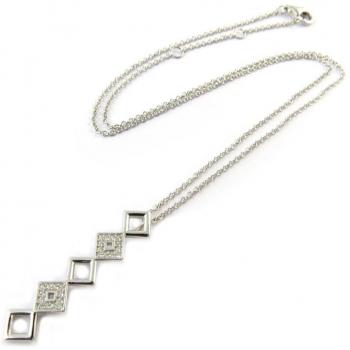 Collier Sissi en Argent Rôdié (P1259)