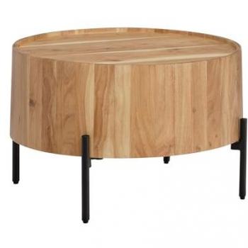 Table Basse Acacia et Métal 60x41 cm