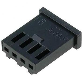 TE Connectivity 4-Pin Socket Housing, AMPMODU MOD II, 2.54 mm