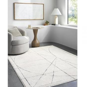 ROMAINE Galey Alix x Livabliss Modern Scandi High Pile Rug – 200 cm × 275 cm – Ivory Finish