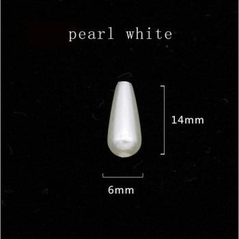 100 pcs 6x10mm 6x14mm 8x15mm 8x20mm 8x30mm Teardrop/Pearl Ivory/White Sew-On Imitation Pearl Beads