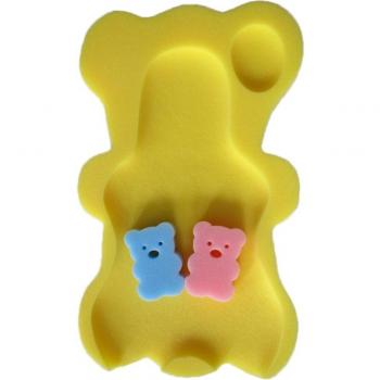 Tapis Bébé Bain 0-6 Mois – Douche à Éponge, Filet de Sécurité, Coussin Animé