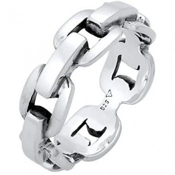 Kuzzoi Fingerring »Ring Herren Anker Kettenring Trend 925 Silber«
