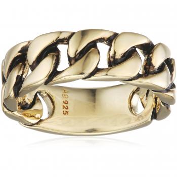 Cai 925 Sterlingsilber Ring, Herrenmodell, goldgelb glänzend 132270767