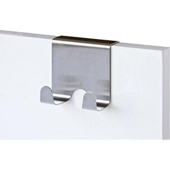 Patère Double Élégante Argent 19.5 cm