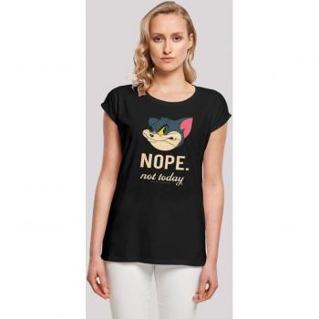 F4NT4STIC Damen Baumwollshirt Tom & Jerry „Nope Not Today“ – M – Schwarz