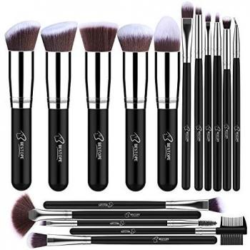 Silvershine Makeup Brush Set – BESTOPE Professional 16‑Pcs